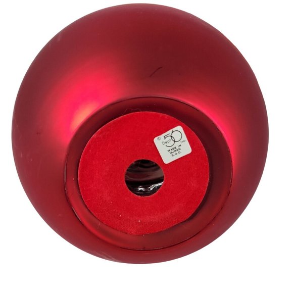 Dept 56 Red Mercury Glass Votive Candle Holder Tea Light Ornament w Box - Picture 8 of 9